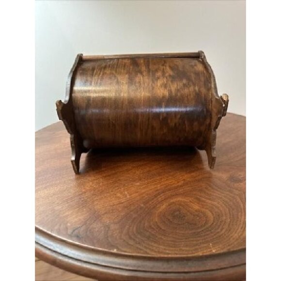 Vintage BUTLER Style Footed WOOD Handled Double Door SEWING BOX - Picture 12 of 12